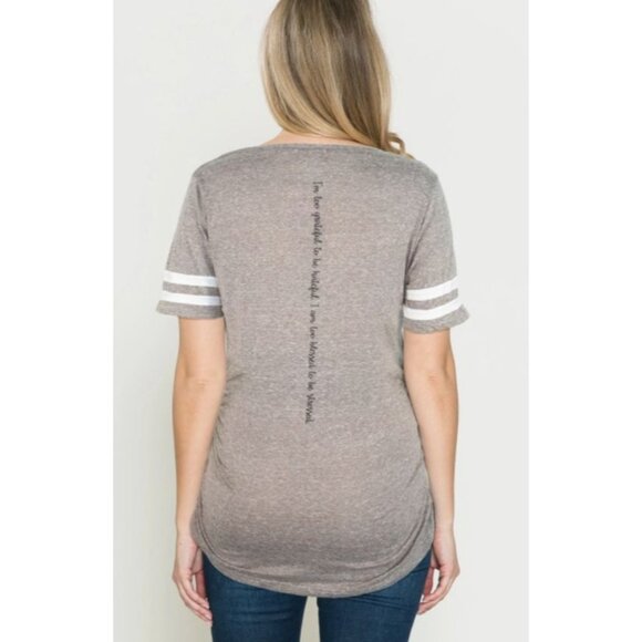 Maternity T-Shirt "Blessed" Slogan Short Sleeve Casual Fit Medium - Picture 4 of 4